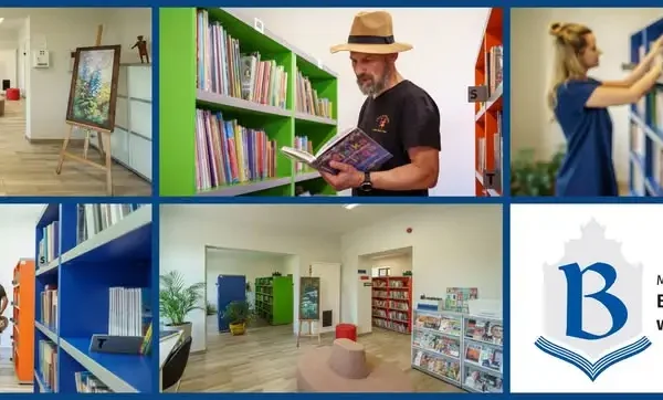 Wystawa wycinanek łowickich Marii Pastwińskiej w bibliotece w Uniejowie