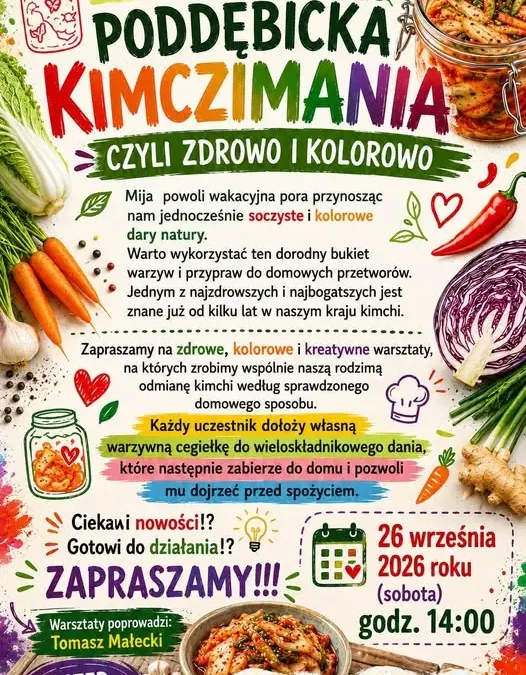 Poddębicka Kimchmania: warsztaty kiszonek w Pałacu Grudzińskich