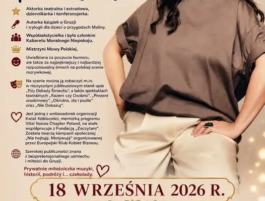 Katarzyna Pakosińska zawita do Poddębic. Dwa spotkania z gwiazdą kabaretu
