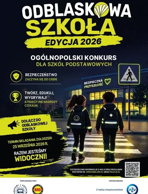 Startuje „Odblaskowa szkoła 2026” – Policja zachęca podstawówki do udziału